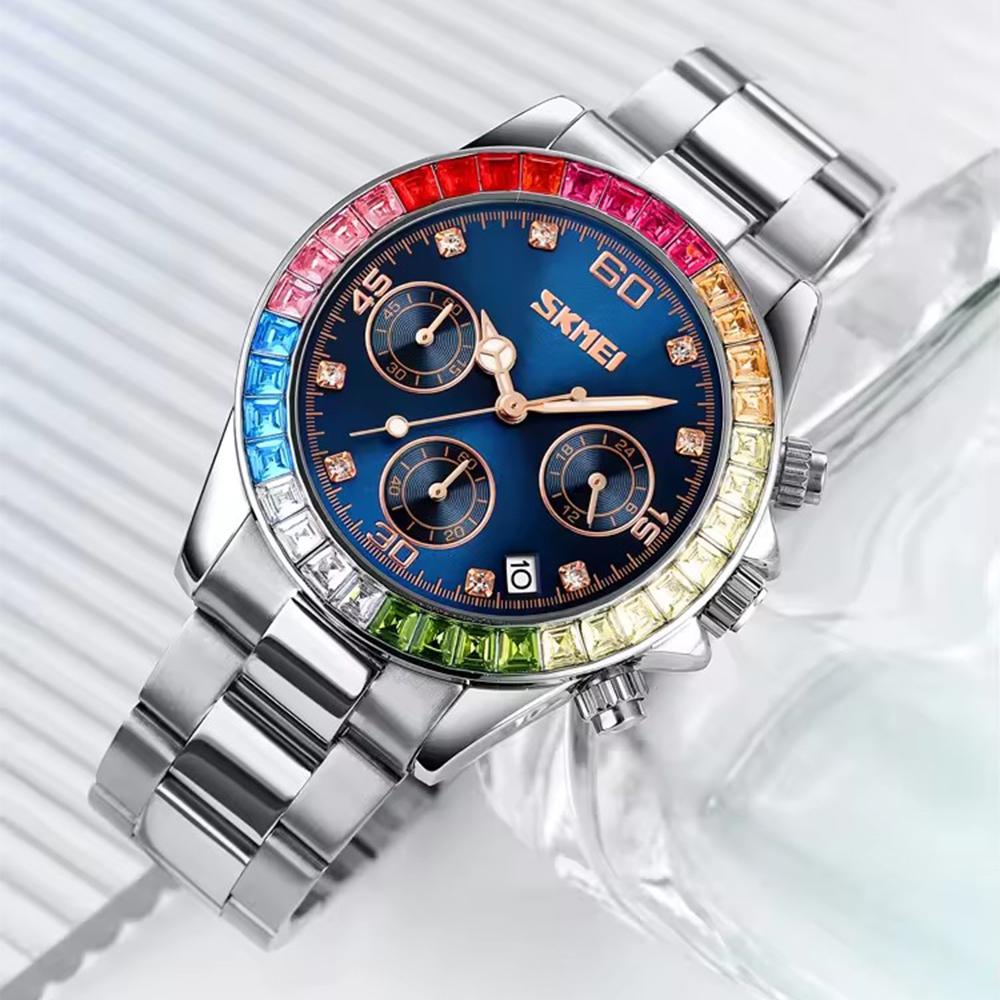 Damenuhr Frauenuhr Luxus Kalender Quarz Armbanduhr Business Wasserdichte Uhren für Mädchen Uhr Montre Femme