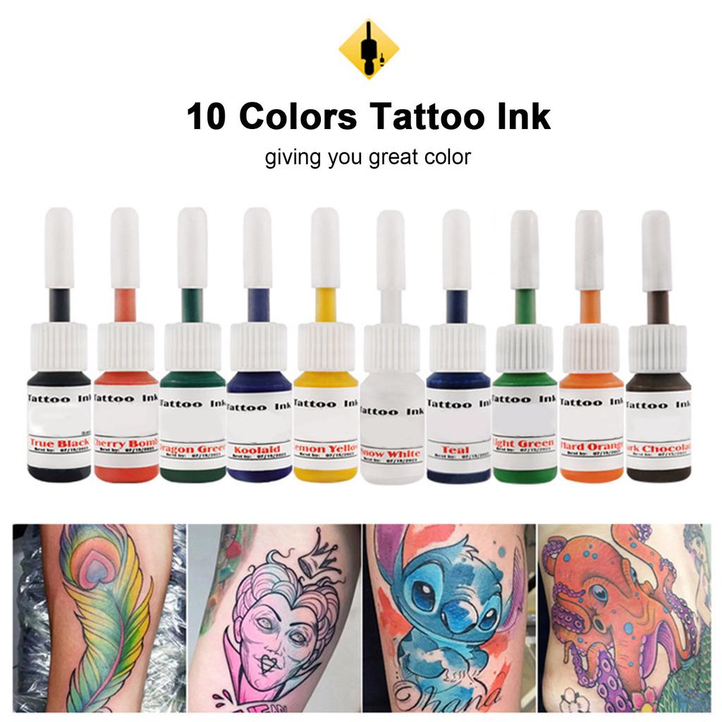 Portable Tattoo Kit Tattoo Machine Pen Power Supply Foot Pedal Clip Cord Tattoo Needles Tattoo Ink Cups for Tattoo Beginners