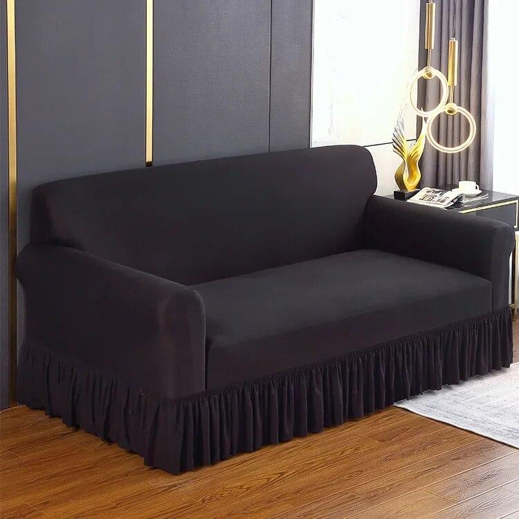 Pletené elastické potahy na pohovku s potiskem do obývacího pokoje se sukní Natahovací křeslo Pohovka Potah na rohy 1/2/3/4 sedadel