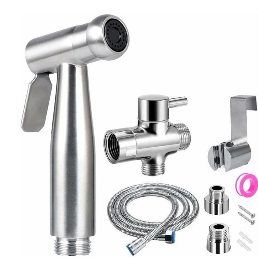 Dual Angle Valve Bidet with High-Pressure Spray Gun for Bathroom & Toilet