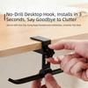 Aluminum Alloy Adjustable Desk Hook Adjustable Portable Backpack Holder Easy Install Double Hook Multipurpose Hook