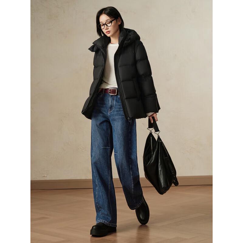 Annacoco Women's Puffy Duck Down Short Jacket