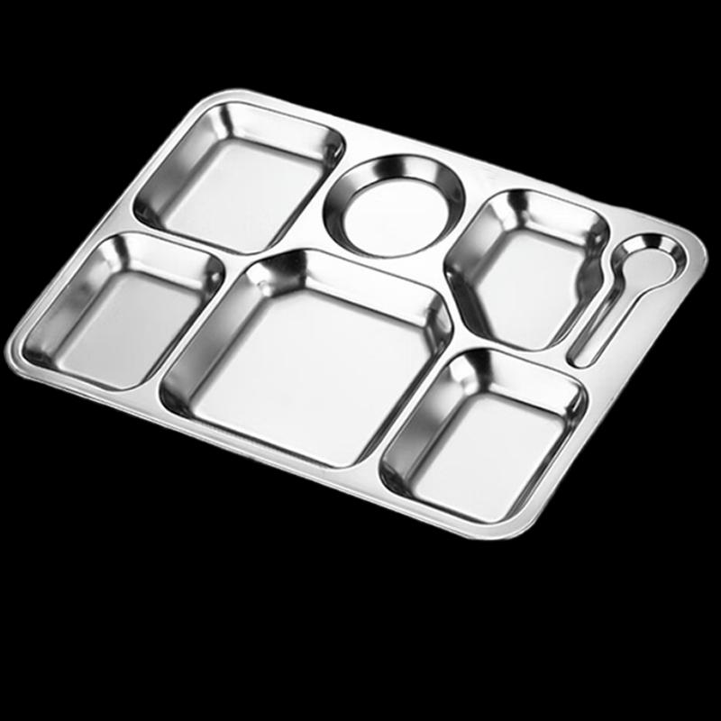 304 Stainless Steel 7-Compartment Divided Dinner Plate