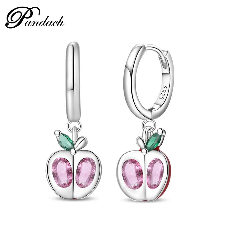 Brincos Exquisitos de Abelha, Borboleta e Joaninha em Prata de Lei 925 Para Mulheres Românticos Brincos em Forma de Coração Rosa Joias para Festa de Casamento