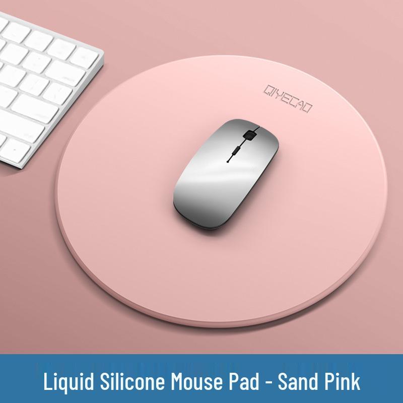 

Small Odorless Liquid Feel Leather Mouse Pad with Wrist Rest for Office Desk