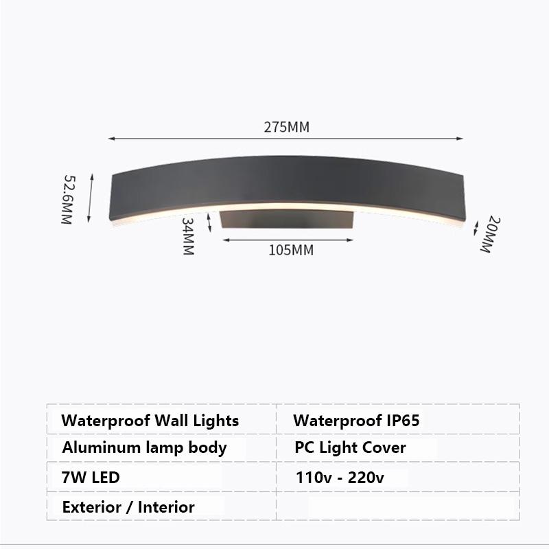 Outdoor Wall Lights Waterproof Balcony Villa Hotel Decor Modern Simple Exterior Wall Garden Courtyard Entrance Wall Landscape