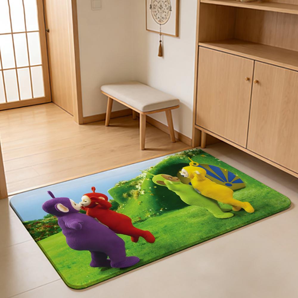 ANIME C-Cute T-Teletubbies Floor Mat Absorbent Floor Mat Non-Slip Entrance Rug for Bathrooms Restrooms and Toilets