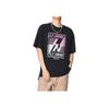 Li-Ning Patterned Print Loose Round Neck Short Sleeve T-Shirt Men Tops Black AHSS127-2