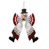 Santa Claus Butterfly Knot Pendant Vintage Holiday Hanging Decor Christmas Fabric Ornaments  Party