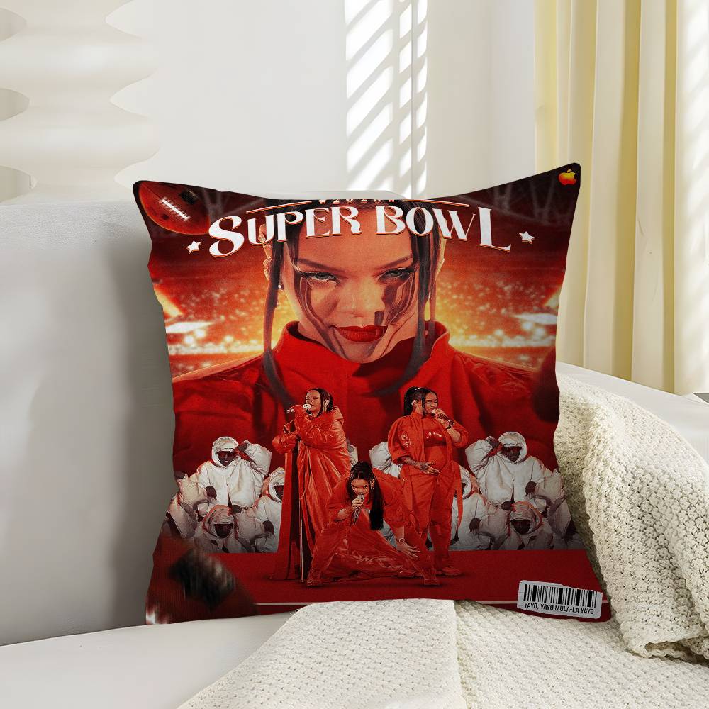 Singer R-Rihanna Cushion Cover Car Throw Pillow Case For Sofa Car Christmas Gift 40X40Cm 45X45Cm