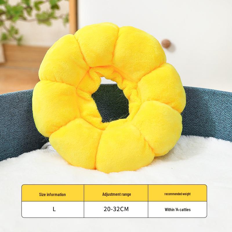 Sunflower Pet Elizabethan Collar - Anti-Lick Headgear for Cats and Dogs