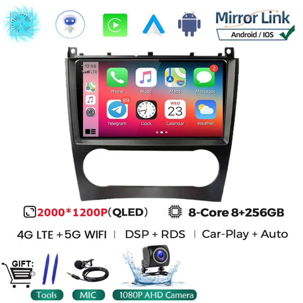 Android 14 For Mercedes Benz W203 W209 C180 C200 C220 C230 2005 - 2009 Car Radio Stereo Multimedia Navigation GPS Carplay AUTO