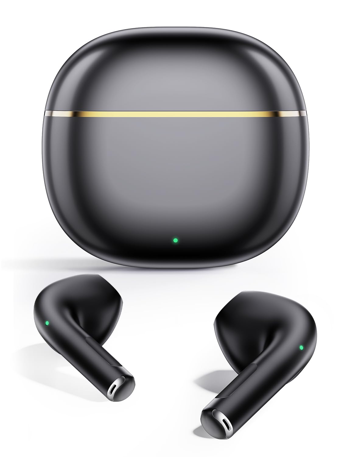 

Bluetooth Wireless Earbuds New Bluetooth Fast Up to 40 Hours of ENC Noise Automatic Touch Lightweight and Compatible with Web and Black (2025 Model), чорний
