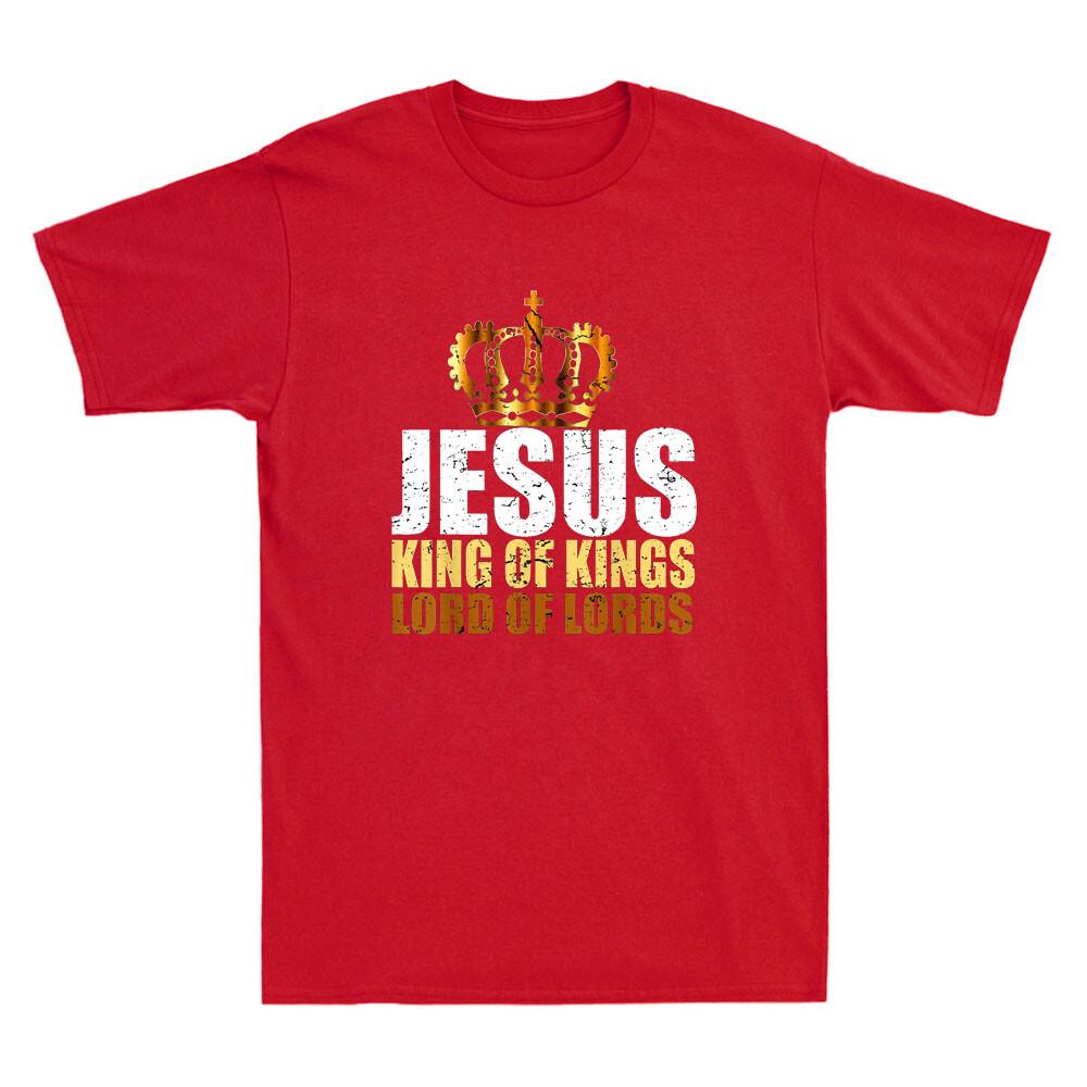 Christerest Jesus King of Kings Lord of Lords Christian Vintage Men s -Shirt Tee M