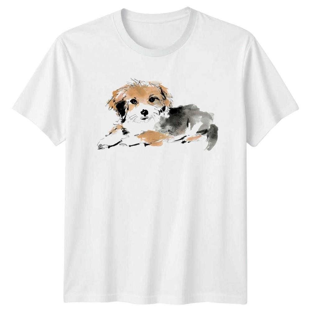 Watercolor Doodle Dog Art Puppy TShirt Dog Illustration Dog Birthday S