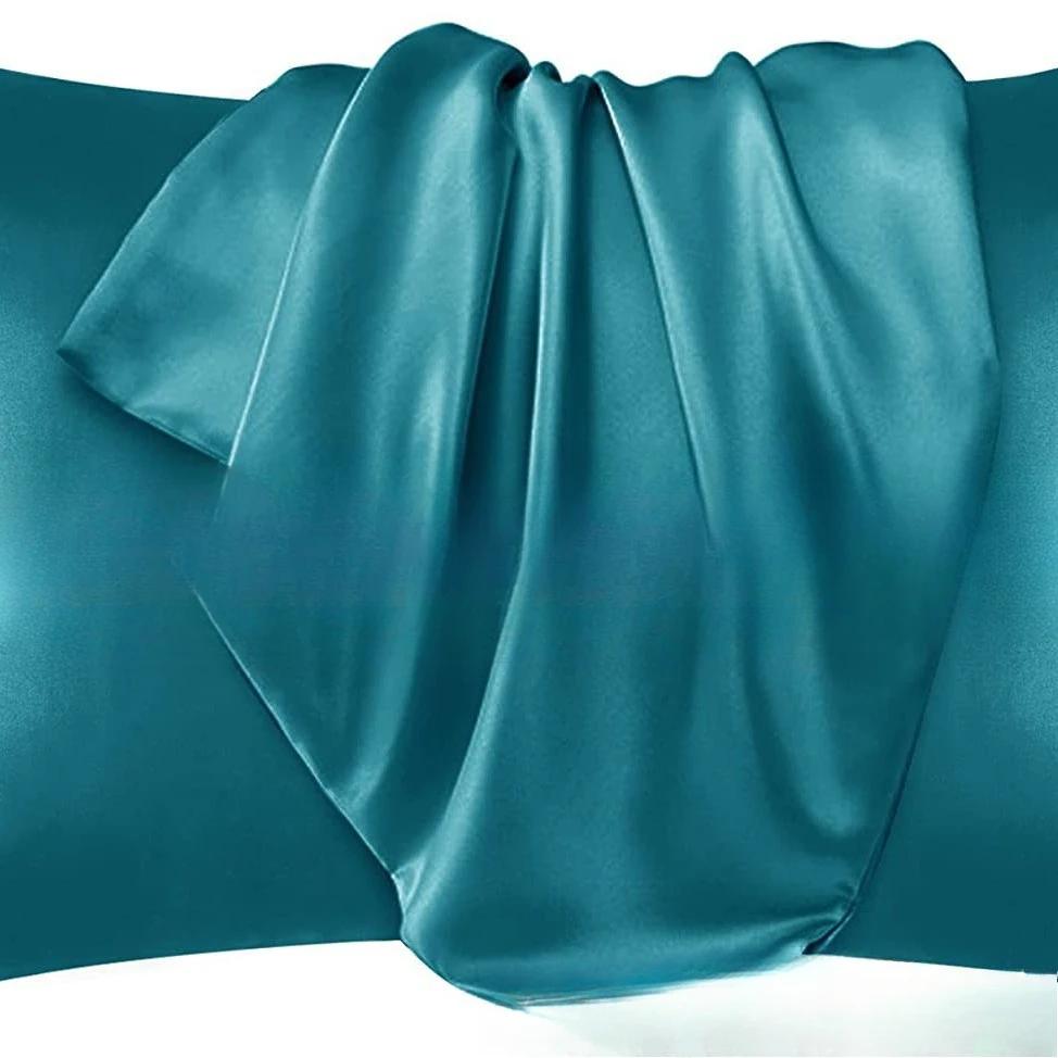 Solid Silk Pillowcases Decorative Luxury Cushion Cover Envelope Style Hair Skin Protect Standard Queen Size Pillow Case