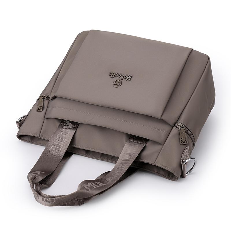 Borsa Tote Versatile in Nylon con Manici in Nastro Tasche con Zip Tracolla Regolabile Borsa a Spalla Casual da Donna per l'Uso Quotidiano