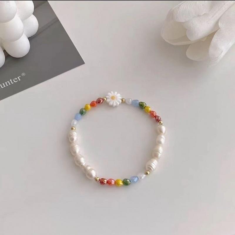Macaron Cream Beaded Bracelet Sweet Love Star Bracelet Cute Niche Design Girlfriend Accessories