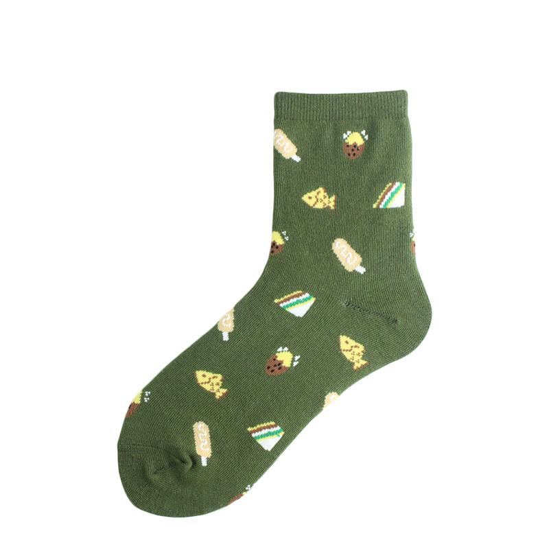 Korean Style Cute Funny Socks Women Totoro Avocado Pizza Beer Sushi Planet Happy Kawaii Socks Novelty Harajuku High Quality Sox