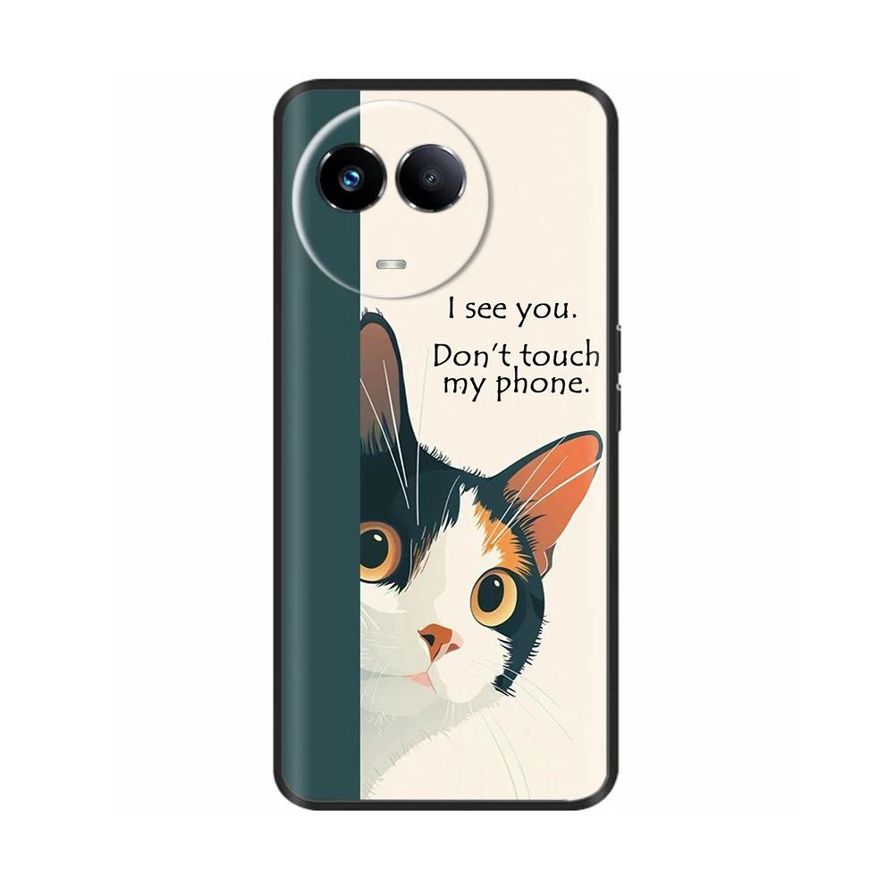 For Realme 11 5G Case Cute Design Soft Liquid Silicone Back Cover For Realme 11X Realme11 11 X 2023 RMX3785 Protection Housing