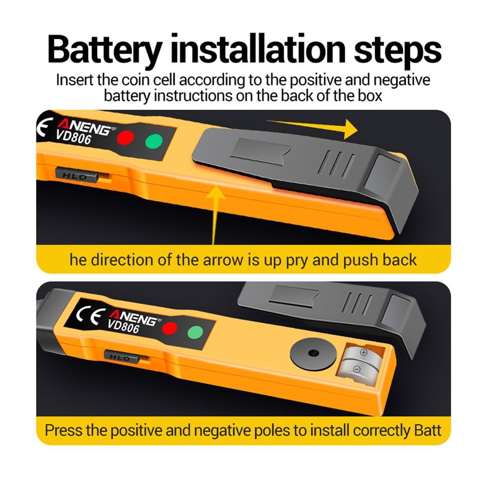 VD806 AC/DC Voltage Tester Current Non-contact Voltage Detector Circuit Tester