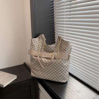 Retro Pendeln Große Kapazität Kette Schultertasche für Damen Frühling Neu Vielseitig Ins Achseltasche Tragetasche