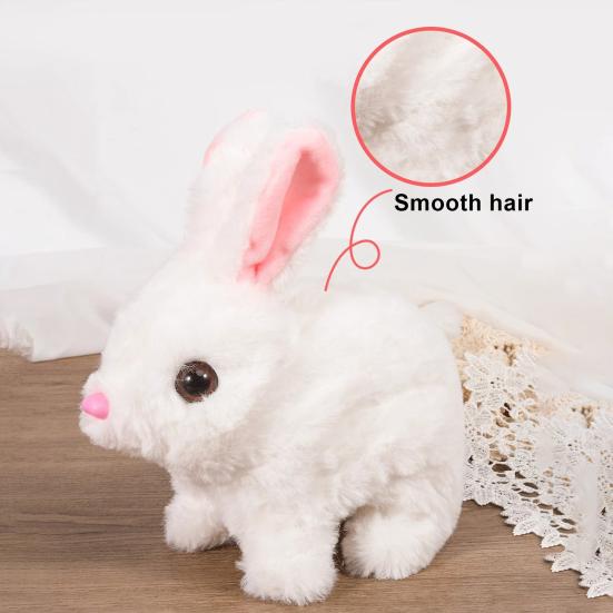 1 Set Kids Electronic Plush Dog Toy Walking Interactive Puppy Rabbit Cat Plushie Toy Toddlers Boys Girls Educational Simulation Animal Toy