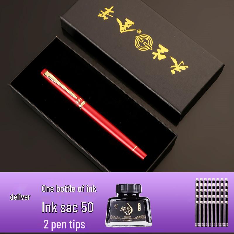 Handmade Curved Tip Calligraphy Fountain Pen for Students and Adults - Perfect for Writing and Character Practice