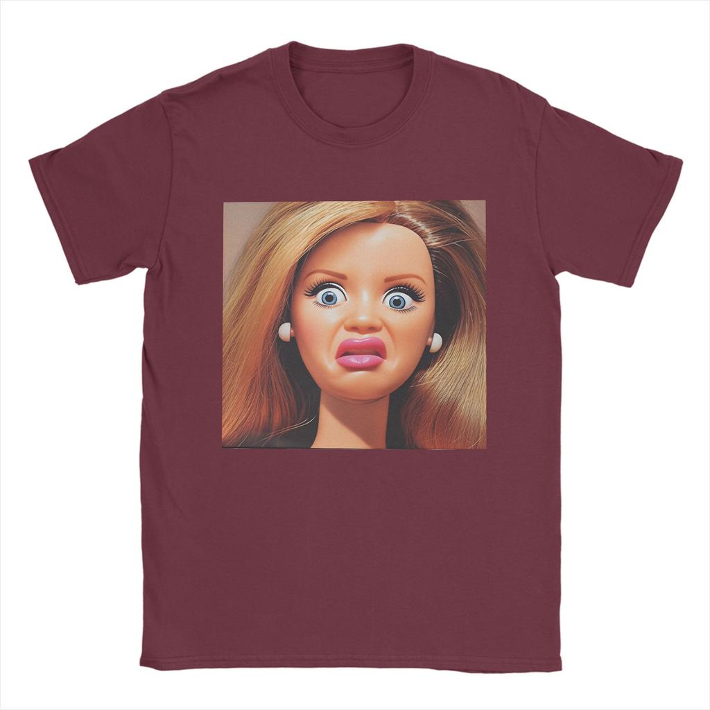 Funny Doll Print TShirts for Unisex  Casual Pure Cotton Tee Shirt Crew Neck Short Sleeve T Shirt Gift Idea Clothing