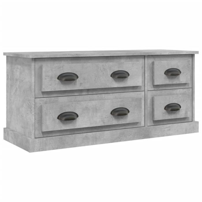VidaXL TV Cabinet Concrete Grey 100x35.5x45 Cm Engineered Wood 816452