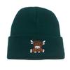 Autumn and winter pullover cold hat Scottish Highland cattle embroidered knitted hat neutral thermal knitted hat