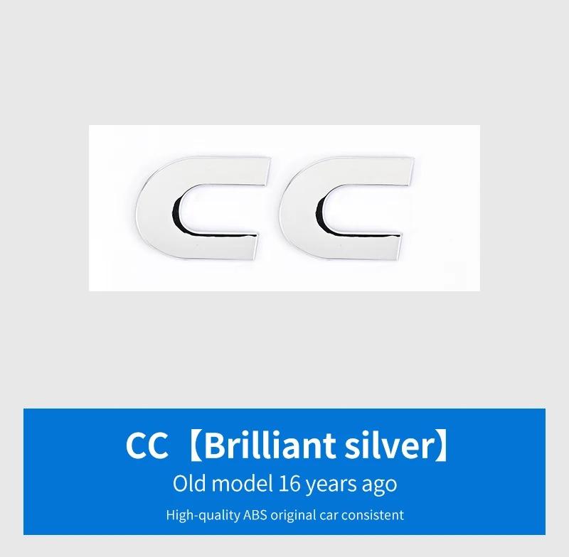 For VW For Volkswagen GTI/CC/V6/V8/Caddy/Jetta/Lavida specific ABS plastic trunk badge sticker silver black decorative label w