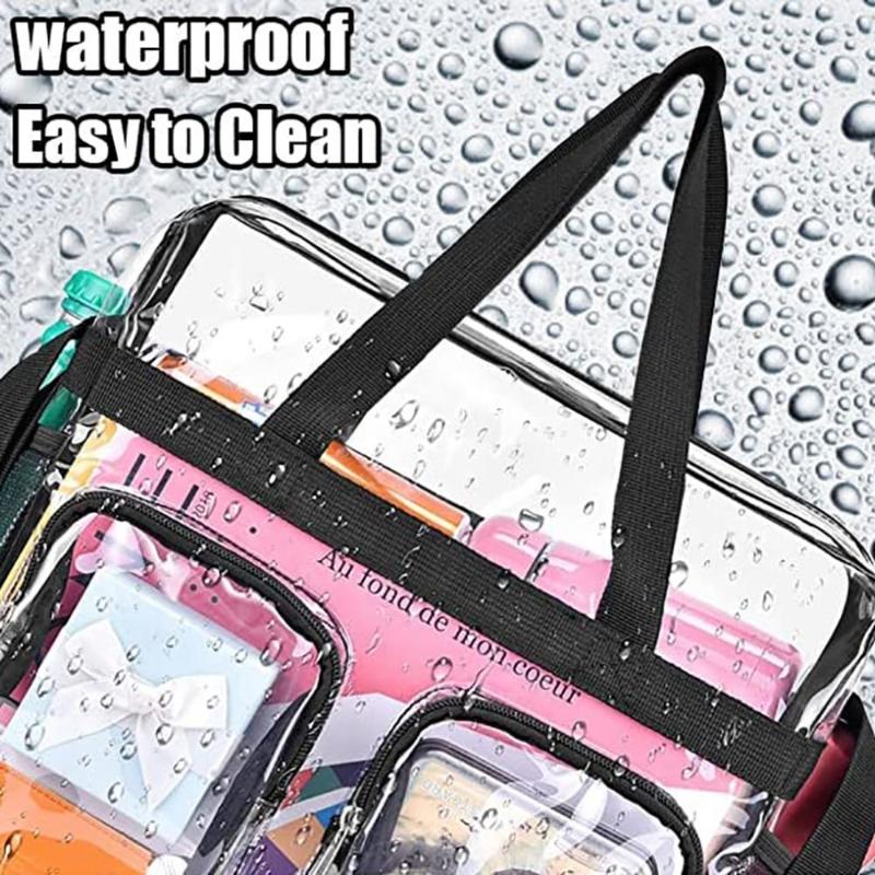 Mini Transparent Clear Backpack Large Capacity Waterproof Shoulder Bag for Stadium Entry School Travel Work