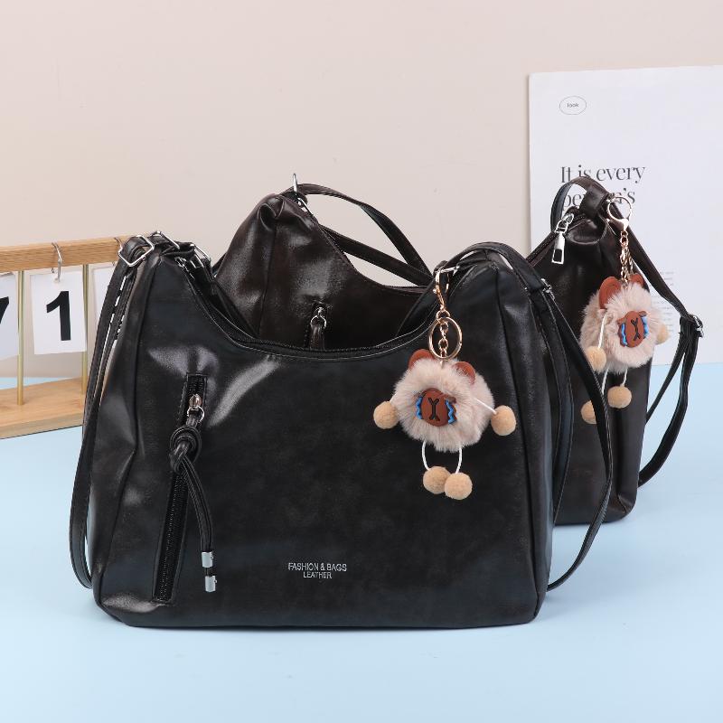 Women'S Pu Leather Bag Multi-Functional Crossbody Shoulder Bag And Handbag Tote With Top Handle Purse