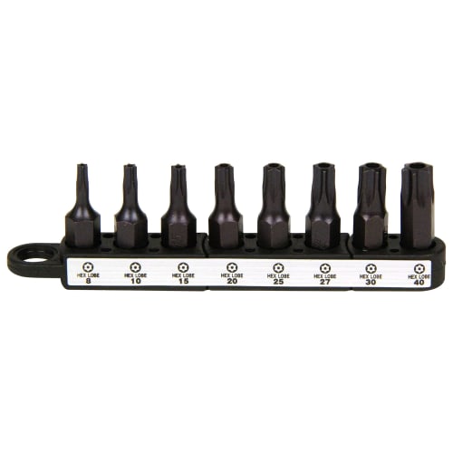 

SK11 (SK11) 25mm perforated hex lobe bit set 8Pcs T8~T40 SBT2508T