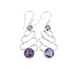 Rare Iolite Gemstone 925 Sterling Silver Jewelry Handmade Dangle Earrings 2.13" EE-84-2