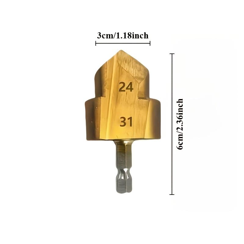 Balení jednoho kusu Vrták s šestihrannou stopkou pro výstružník PPR trubek, velikosti 20/25/32 mm, kompatibilní s elektrickými vrtačkami, pro vystružování vodovodních trubek