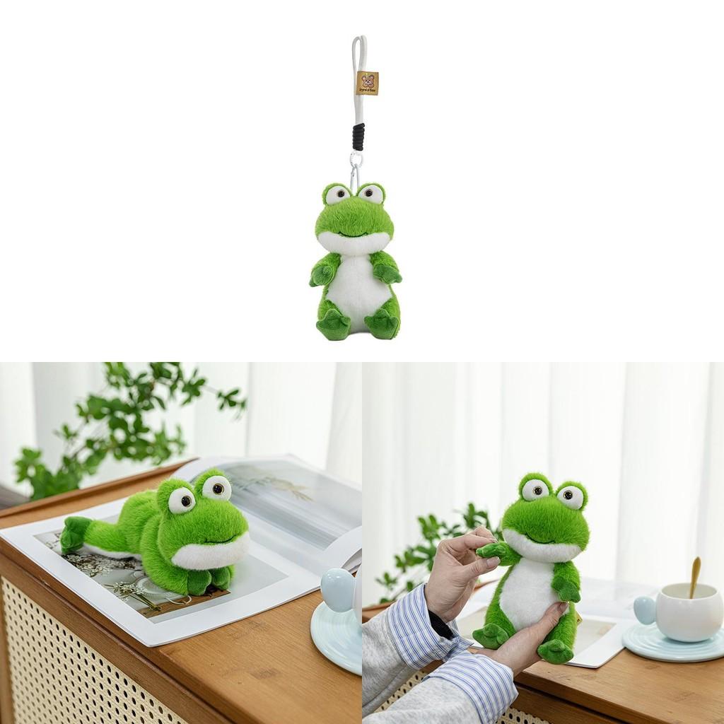 Sitting Frog Cute Animal Plush Keychain Cartoon Pendant Bag Gift Decorations