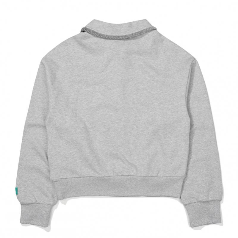 Bbc Earth Women S Half Zip SweatShirt  Gray  23fw