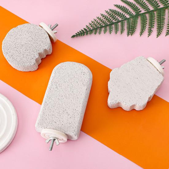 4 Pcs Birds Beak Grinding Stone Parrot Calcium Perch Chewing Toy Birds Foot Claws Trimmer Platform for Small Medium Birds Parakeet Lovebird Cockatiel