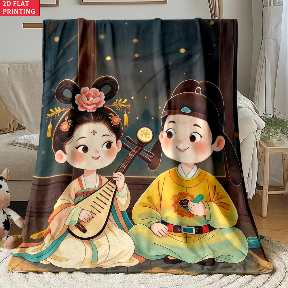 Kleines Paar dünne Flanelldecke für Schlafzimmer, Wohnzimmer, Sofas Decken, Mittagspausen, Picknicks, Decken flauschige individuelle Decke