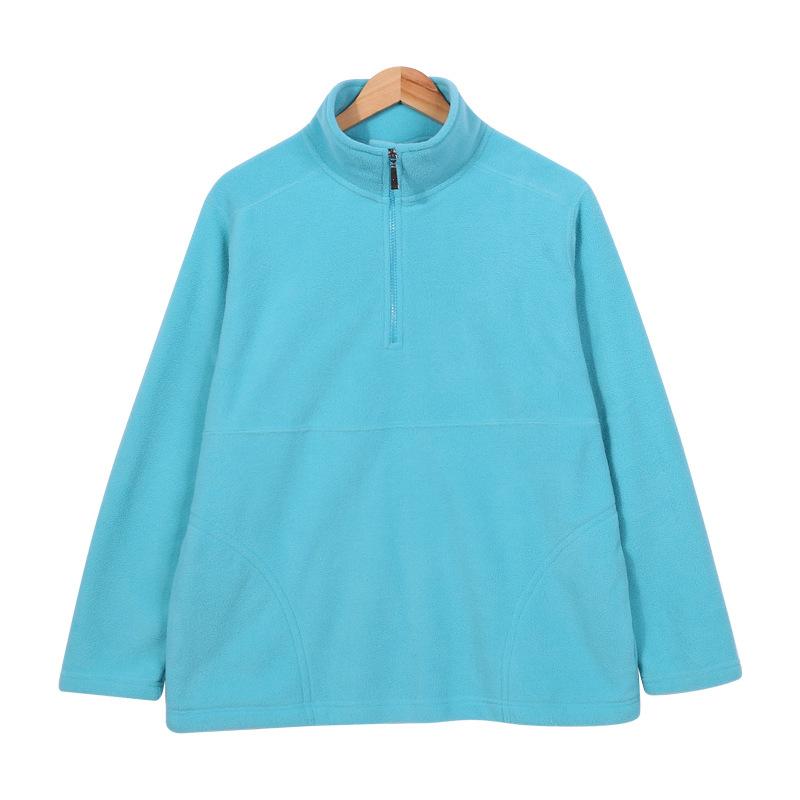 Cappotti in pile con mezza cerniera da 300 g/m² per uomo, caldi cappotti casual invernali, moda sportiva per coppia