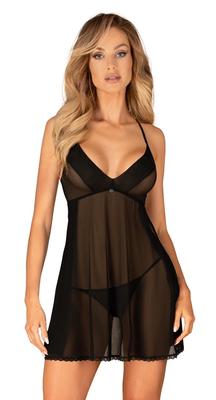 Obsessive - Sexy Sheer Nightgown + Latinesa Thong XS/S