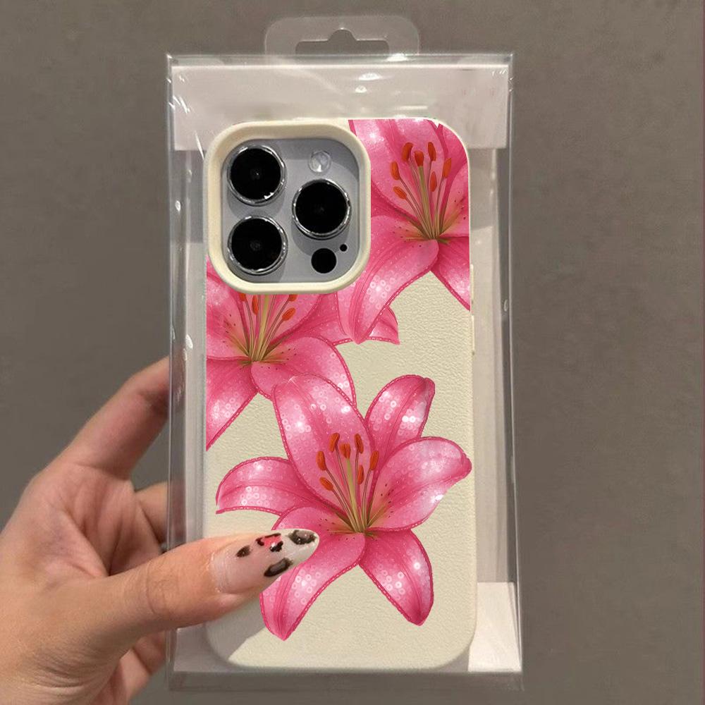 Magnifique Housse de Téléphone Motif Cuir Litchi Fleurs de Luxe Pour Redmi Note 14 13 12 11 10 9 8 Pro Plus 4G 5G Coque antichoc