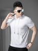 Ozhouzhan 2025 New Solid Hooded Casual T-shirt Men's Hood Short Sleeve Hoodie Summer Half Sleeve T-shirt