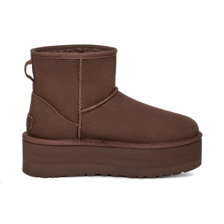 UGG Klasické Mini Platformní Boty Spálený Cedr Dámské Tenisky Hnědé 1134991-BCDR