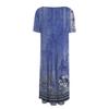 Women Casual Printed Round Neck Long Dress