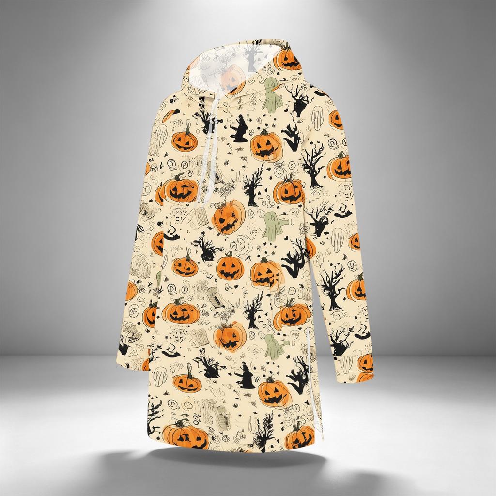 Women's Casual Long Sleeve Halloween Print Hoodie Pullover Top