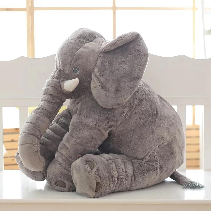 40/60cm Large Plush Elephant Doll Soft Cuddly Stuffed Animal Pillow Cute Toy Gift for Kids