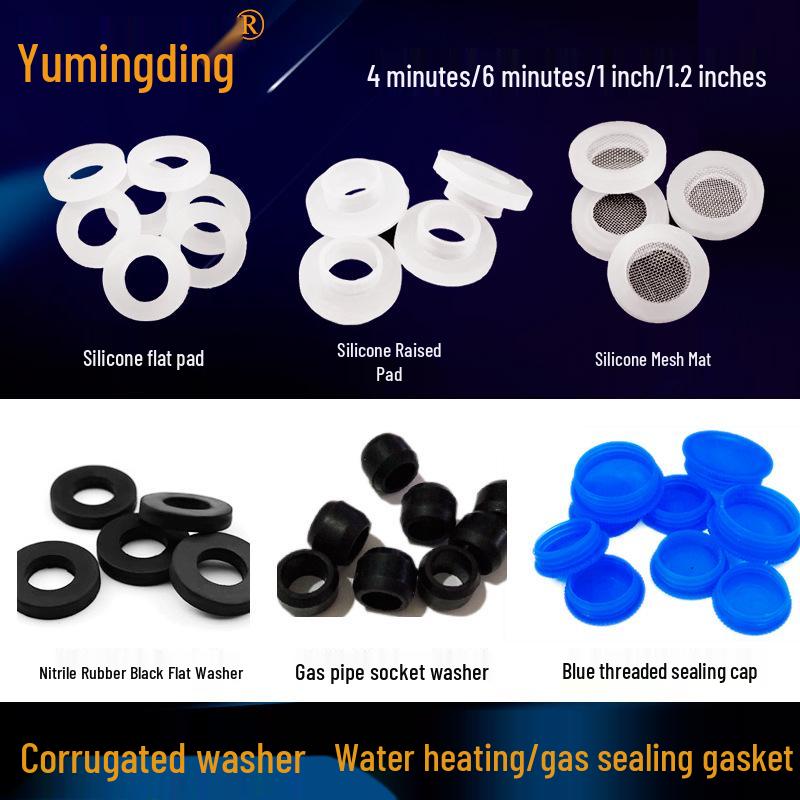 4-Point 6-Point 1-Inch Corrugated Silicone Rubber Sealing Gasket for Water/Gas Pipe